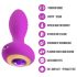 Oh My Gem - dop anal vibrator cu piatră - silicon mov