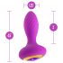 Oh My Gem - dop anal vibrator cu piatră - silicon mov