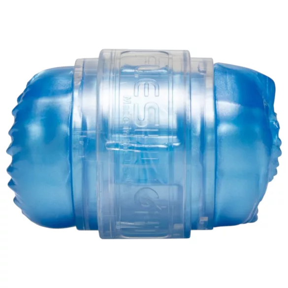Fleshlight Quickshot Vantage - masturbator dublu transparent (albastru)