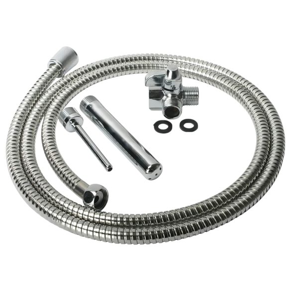 Shower Enema - set duș anal - aluminiu - argintiu