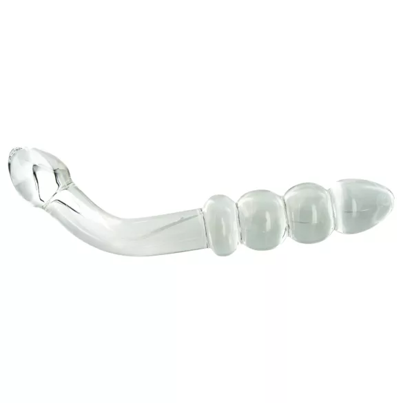Prisms Hamsa - dildo sticlă dublu capăt G-spot - transparent