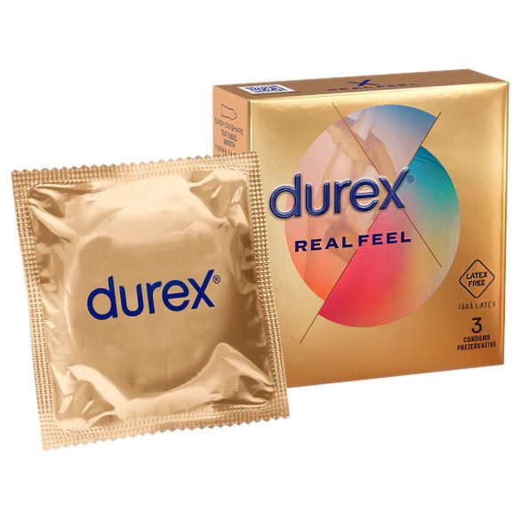 Durex Real Feel - prezervative fără latex (3 buc.)