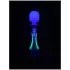 Paradise Illumination - vibrator tip baghetă pentru masaj luminos (alb)