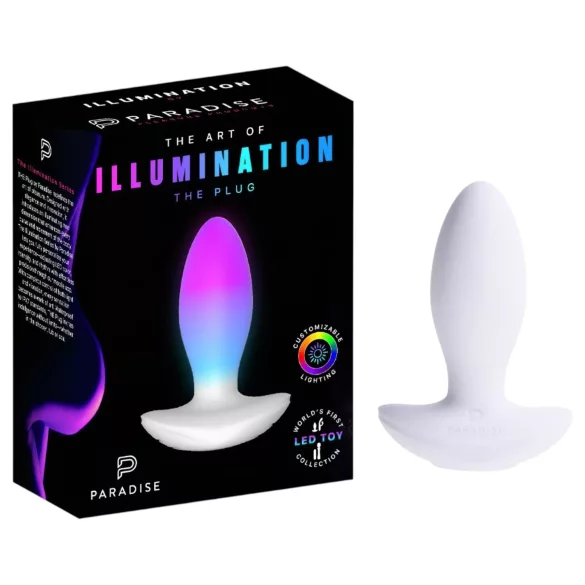 Paradise Illumination - dop anal luminos cu vibrații (alb)