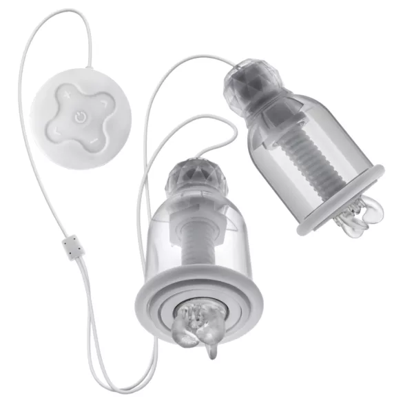 Blush Temptasia - stimulent pentru sfârcuri cu cap rotativ (transparent)