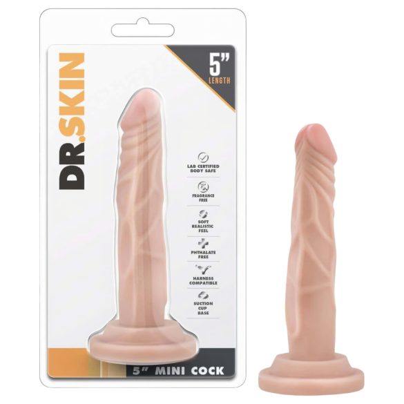 Dr. Skin 5 - dildo realist cu ventuză - natural (14,5cm)