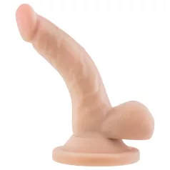   Dr. Skin 4 - dildo realist cu ventuză și testicule - culoare naturală 12cm