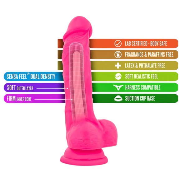Blush Neo - dildo cu ventuză - 19cm - roz