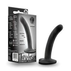   Temptasia Twist Small - dildo cu ventuză - model torsadat - negru