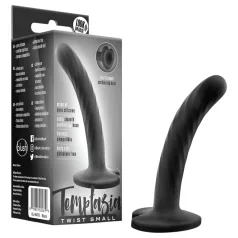 Temptasia Twist Small - dildo răsucit cu ventuză (negru)