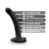 Temptasia Twist Small - dildo răsucit cu ventuză (negru)