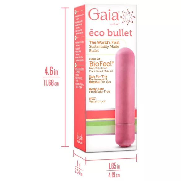 Gaia - Vibrator tip baghetă eco-friendly - mărime medie - coral