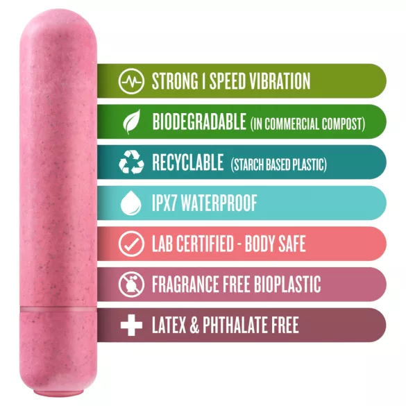 Gaia - Vibrator tip baghetă eco-friendly - mărime medie - coral