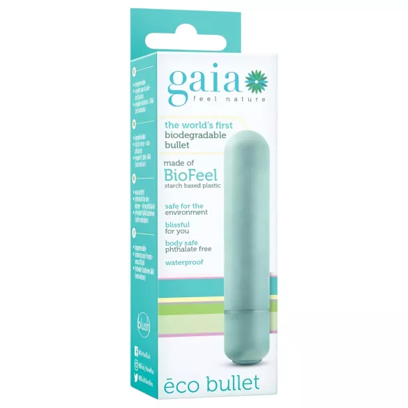Gaia Eco M - vibrator clasic ecologic - mărime medie - turcoaz