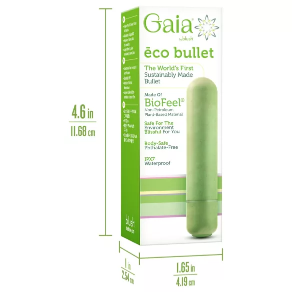 Gaia Eco M - vibratoare tip baghetă ecologic - mărime medie - verde