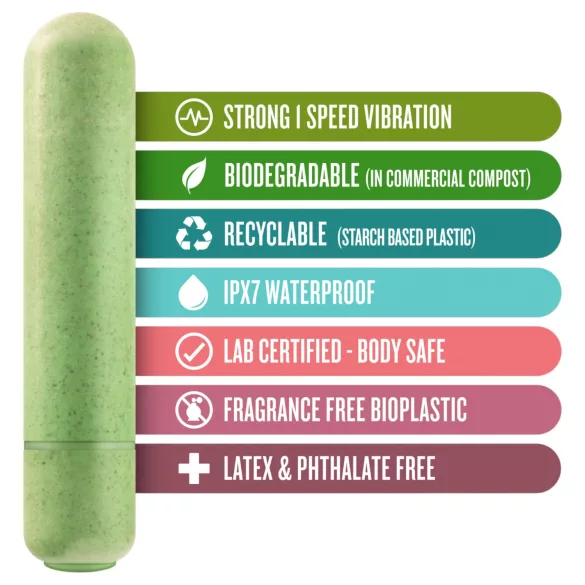 Gaia Eco M - vibratoare tip baghetă ecologic - mărime medie - verde