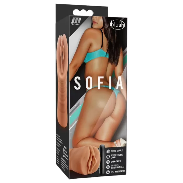 M For Men - masturbator masculin vibrant - silicon bej