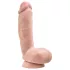dildo realist blush Dr. Skin Glide - 21,5 cm, cu testicule
