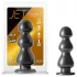 Blush Jet - dildo cu ventuză - texturat cu bile - negru