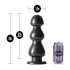 Blush Jet - dildo cu ventuză - texturat cu bile - negru
