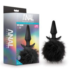   Anal Adventures Platinum - dildo anal cu cochilie de iepure (negru)