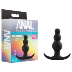 Anal Adventures Platinum - dildo anal cu perle (negru)
