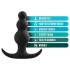 Anal Adventures Platinum - dop anal cu bile - silicon negru