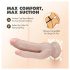 Dr. Skin 8 - dildo dublu cu ventuză (natur)