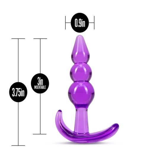 B Yours - dildo anal cu bile (violet)
