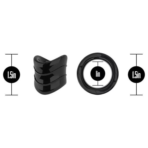 Stay Hard - inel pentru erecție - silicon - negru