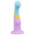 Dildo ventuză "Inima de Aur" - multicolor și pasional