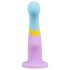 Dildo ventuză "Inima de Aur" - multicolor și pasional