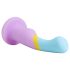 Dildo ventuză "Inima de Aur" - multicolor și pasional