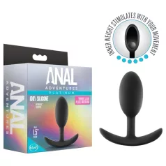   Anal Adventures Platinum - dop anal - mărime medie - silicon negru