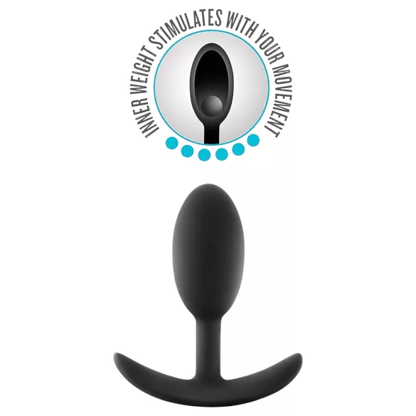 Anal Adventures Platinum - dop anal - mărime medie - silicon negru