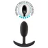 Anal Adventures Platinum - dop anal - mărime medie - silicon negru
