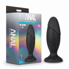 Anal Adventures Platinum Rocket Plug - dildo anal (negru)