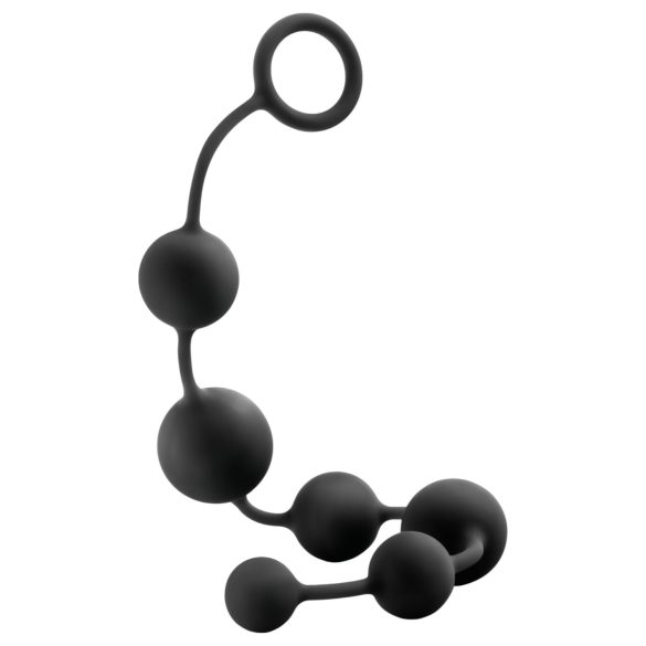 Anal Adventures L - dildo anal cu mărgele (negru)