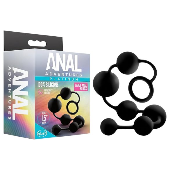 Anal Adventures - dildo anal cu bile - silicon negru