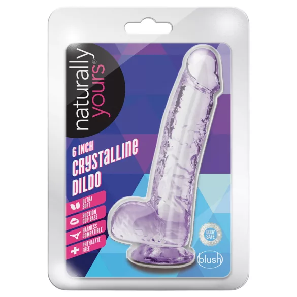 Blush Naturally Yours - dildo cu cristale (mov)
