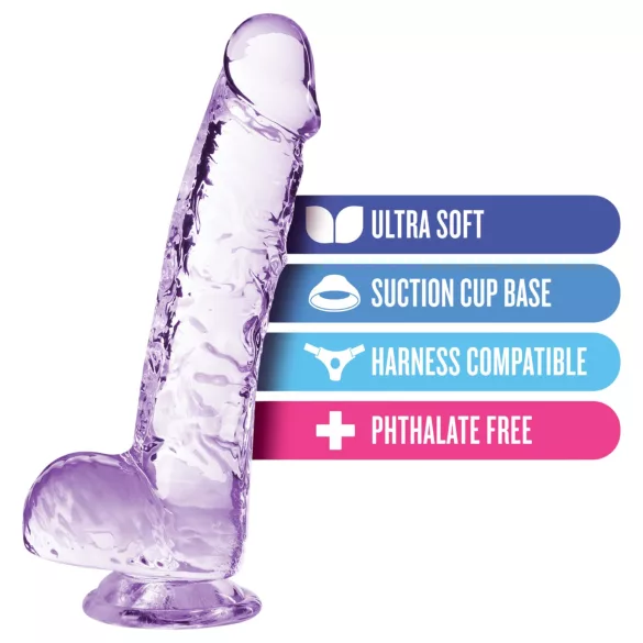 Blush Naturally Yours - dildo cu cristale (mov)