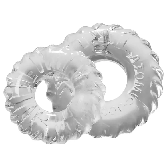 OXBALLS - set inele pentru penis cu textură - transparent