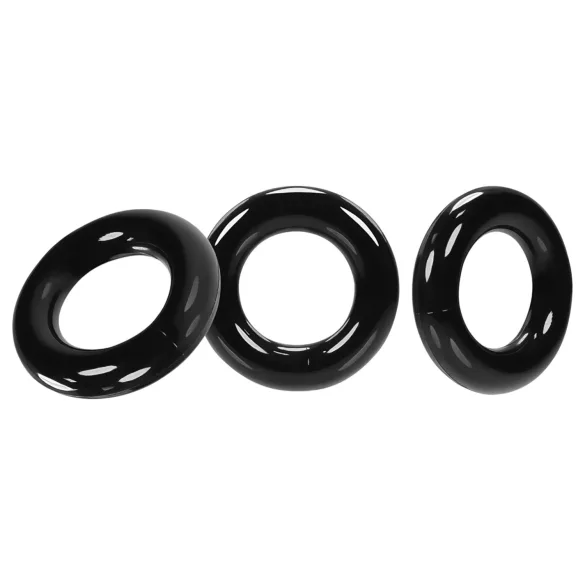 OXBALLS - set 3 inele pentru penis - silicon negru