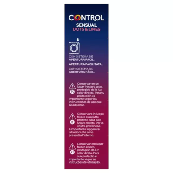 Control - prezervative texturate, striate și punctate - 12 bucăți