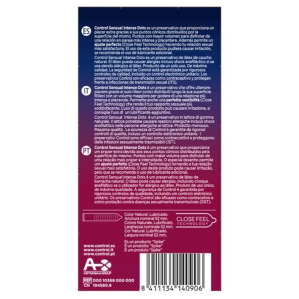 Control - prezervative cu țepi - 12 bucăți