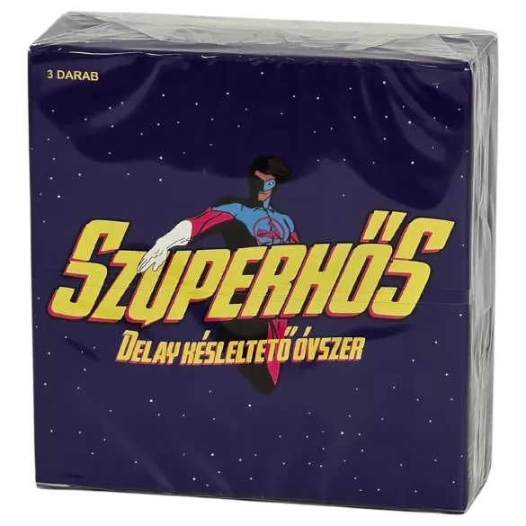 Supererou - prezervativ cu efect întârziat (3 bucăți)