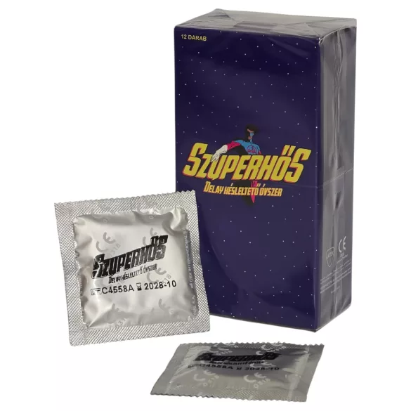 Supererou - prezervativ cu efect întârziat (12 bucăți)