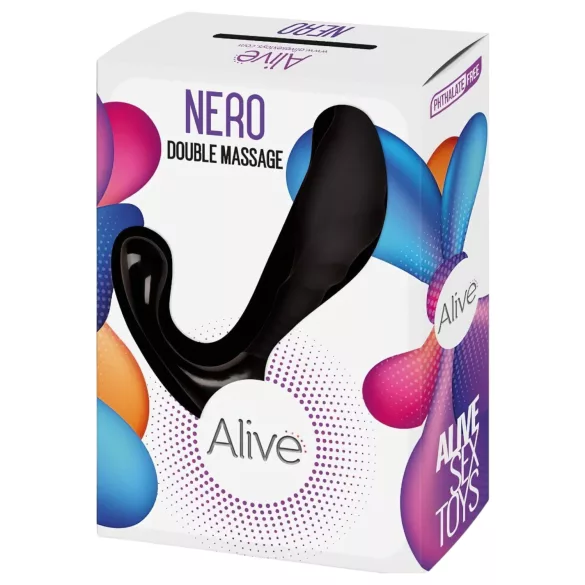 Alive Nero - vibrator prostatic cu acumulator (negru) - 7 cm