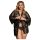 Subblime Queen Plus - set halat din dantelă - negru (XL-2XL)