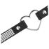 Coquette - colier choker cu inimi și strasuri - negru